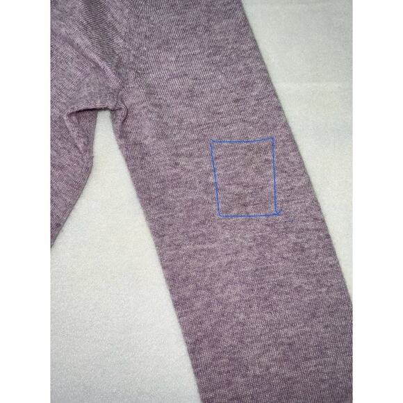 J.Crew Sweater Womens Medium Purple Lilac Wool Blend Long Sleeve V-Neck - Picture 12 of 13